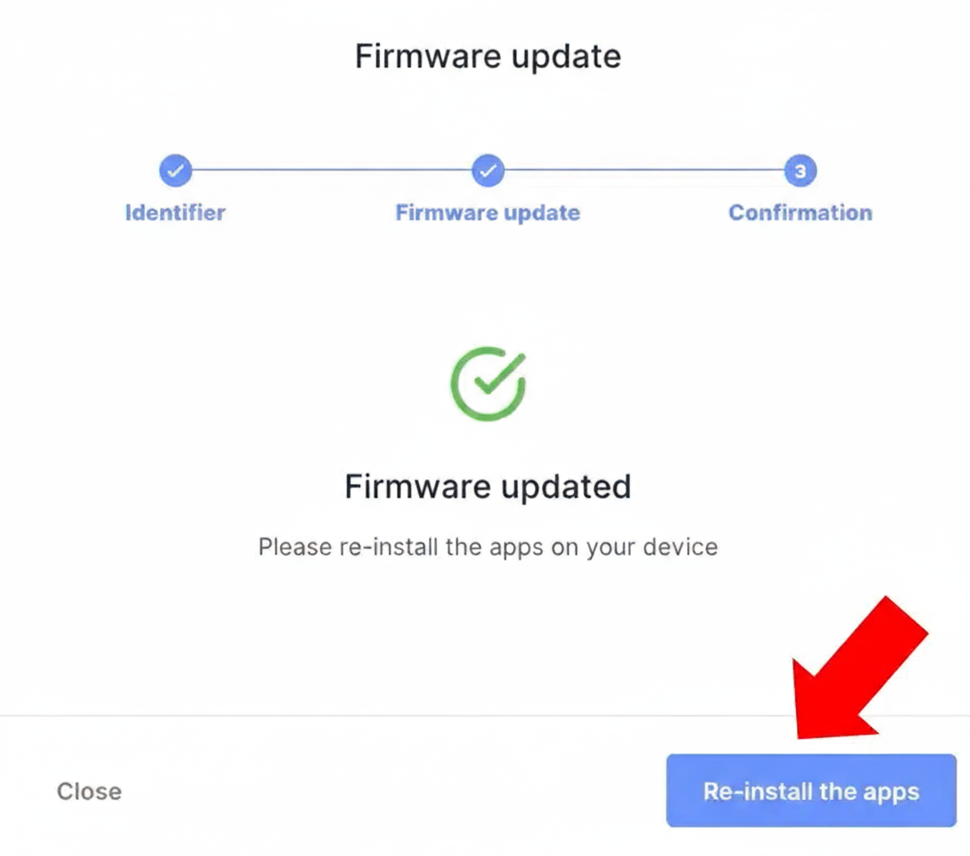 صفحه نهایی اپدیت فرمور نانو اس پلاس