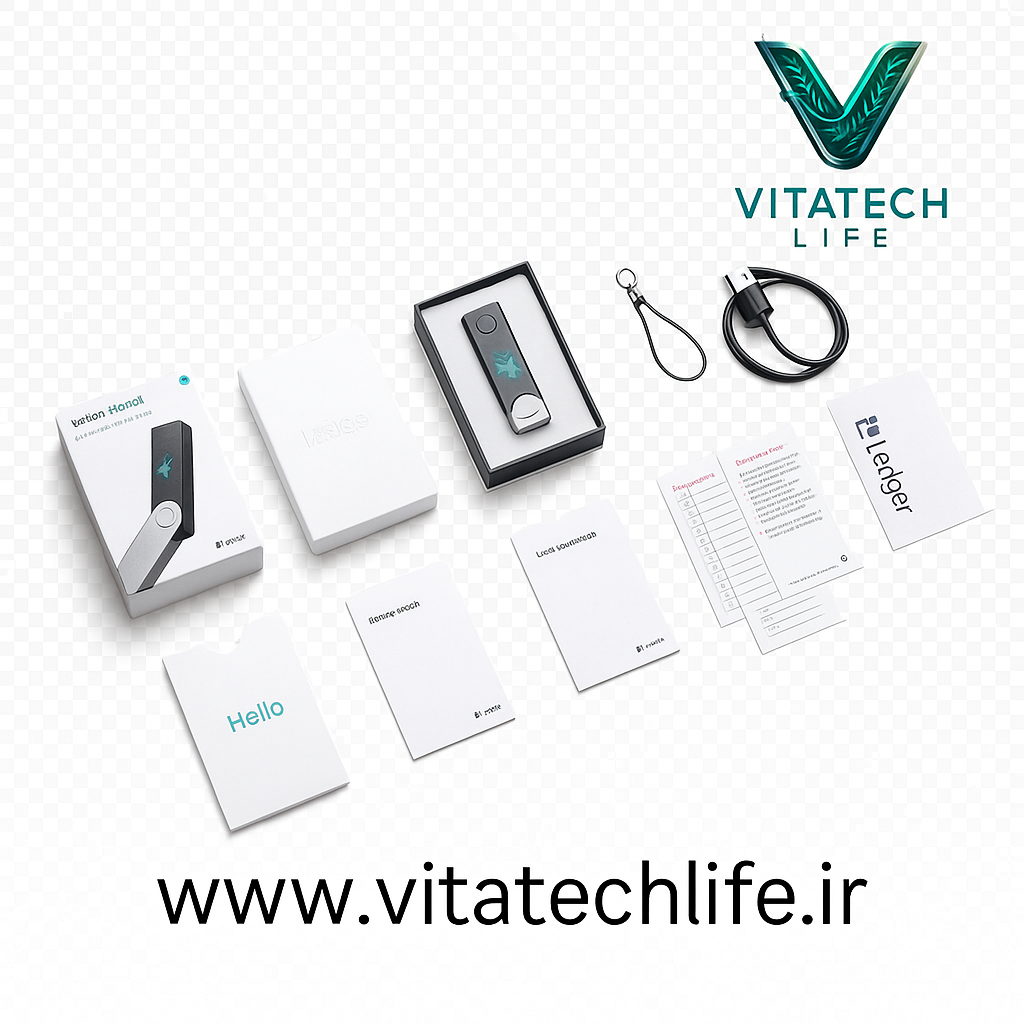 محتویات جعبه کیف پول سخت افزاری لجر نانو ایکس 2025